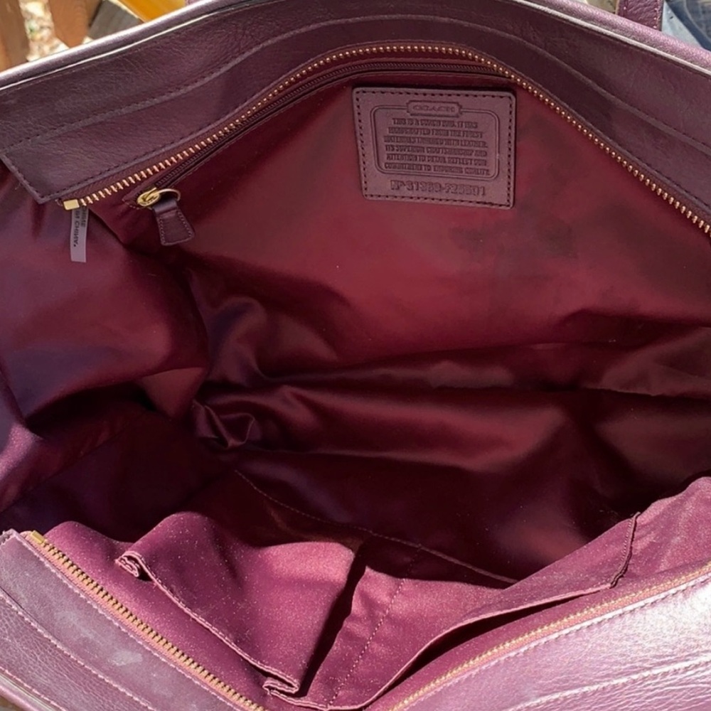 Coach F25501 Carryall plum Shoulder Tote Handbag - Picture 5 of 7